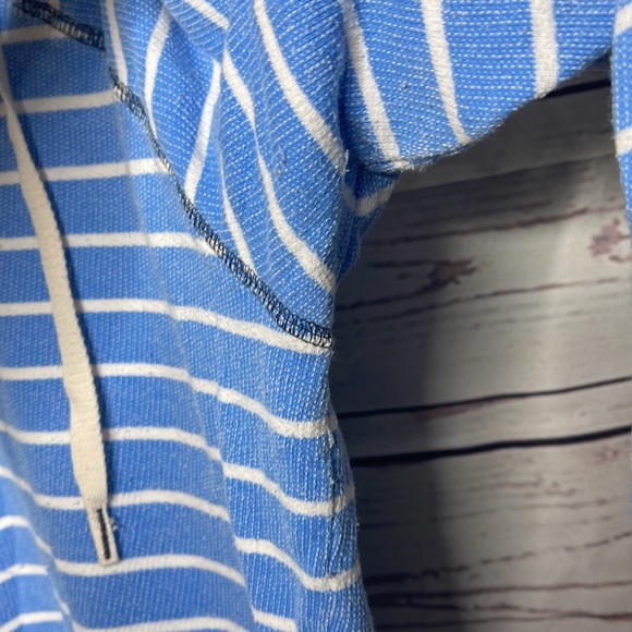 Columbia Blue White Striped Hoodie Pullover Sz Medium! - Picture 7 of 9